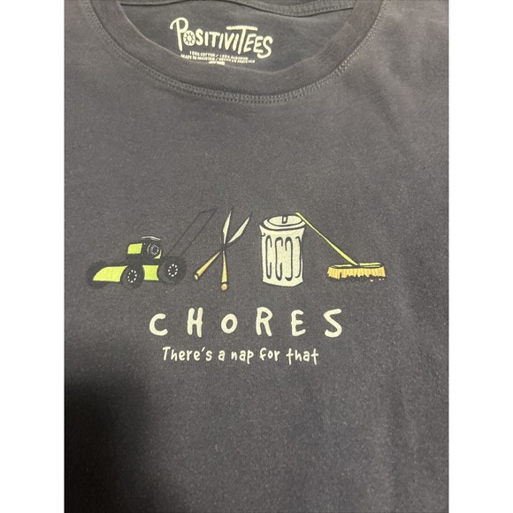 Positivitees T Shirt Chores Men’s Large - Picture 2 of 3